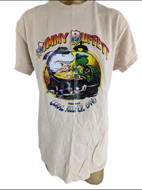 Jimmy Buffett & The Coral Reefer Band Graphic Tee Cream Medium